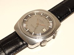 VINTAGE RARE MEN ST.STEEL SWISS ALARM MECHANICAL WATCH”TISSOT”SONOROUS NAVIGATOR