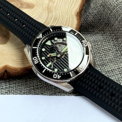 20ATM Tandorio 42.5mm Black Skeleton Dial Japan NH35A Automatic Mens Watch