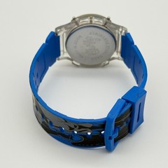 Kid’s BATMAN Flip-Top Hidden Light Up Digital LCD Watch, Blue Resin Band, Runs