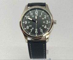 TPW Pilot Military Watch k7101 Day-Date 40mm Black Dial