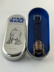 Vintage Star Wars Episode 1 R2-D2 Die-Cast Watch w/Collectible Tin & New Battery