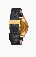 Nixon Sentry Solar Leather A1347-510 All Gold/ Black