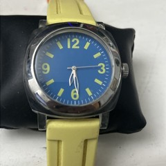 Blue Dial Yellow Band Watch