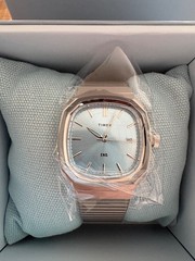 END. x Timex 1981 Reissue Inspired Ice Blue Dial Stainless Steel Watch