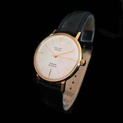 Vintage Watch USSR Poljot De LUXE Ultra SLIM 23 Jewels Soviet Wristwatch 2209
