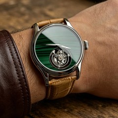 Merkur Tourbillon Watch Sapphire Waterproof Mechanical Wristwatch Men Leather Ba