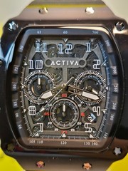 Invicta Activa X Circuit 44.3mm w/ Skeleton Dial PC Case Black Watch New In Box