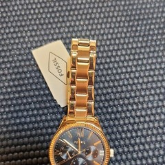 Fossil Women’s Quartz Multi-Dial Blue Dial Gold SS Bracelet Watch 36mm 50m.