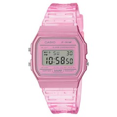 CASIO F91WS-4 TRANSPARENT PINK DIGITAL WATCH