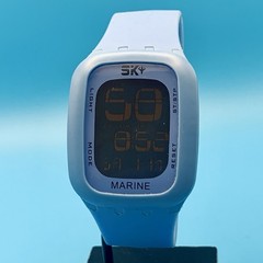 SKY MARINE Men’s Digital Wristwatch Touchscreen Chrono Backlight Works New Batt