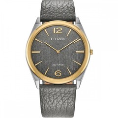 Citizen Eco-Drive Men’s Grey Dial Leather Strap Stiletto Watch AR3124-07H