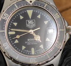 Vintage [EXC+5] TAG Heuer 2000 Professional 973.006 Qz Black Men’s Watch JAPAN