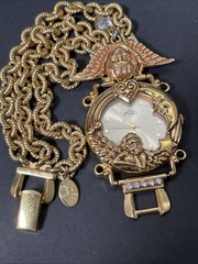 KIRKS FOLLY Angel’s Time Gold Tone Watch K94 New Battery