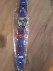 Wholesale Cartoon Superman Quartz 3D Silicone Strap Movie Figure Kids Watch