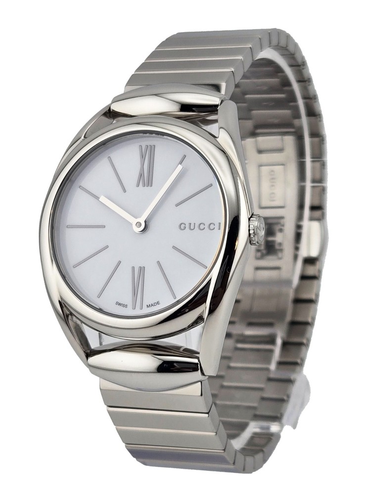 Gucci Horsebit White Dial Stainless Steel Women’s Watch – YA140505