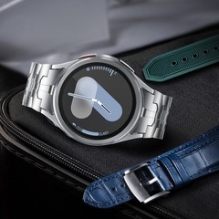 FULLIFE Band for Samsung Galaxy Watch 7 6 5 4 FE 40mm 44mm Men No Gap Steel