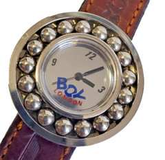 Boy London Boy-46-W Watch: 36mm Bidirectional Rotating bezel Japan. Runs.