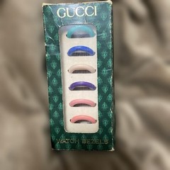 GUCCI Change Bezel Set 6 Pieces Watch Bezel Replacement Box Vintage Pink Tone