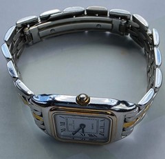 Vintage DANIEL MINK Womens Capri Two Toned Quartz Analog Watch Needs Battery VGC