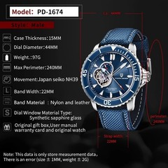Pagani Design pd-1674 Men’s Automatic Dive Watch Sapphire NH39A 200M Luminous