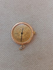 Beautiful 18K Gold Corum, $5 U.S. Gold Coin Dial & Back Cover.