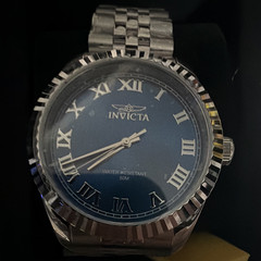 Invicta Men’s Quartz Dress Watch Blue Roman Dial Steel Bracelet 50m 40-43.9mm