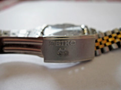 Ladies Seiko Blue Face SQ Watch 3Y03-0169 24mm Day Date Adjustable Band