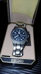 SEIKO chronograph titanium 200M rare military style 7T62-0BZ0 Men’s NEW!
