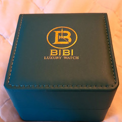 BIBI Luxury Watch Quartz Black Dial Black Rubber Strap 50m w/ Box/Manual