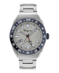 Ferragamo Mens Stainless Steel 43mm Bracelet Fashion Watch