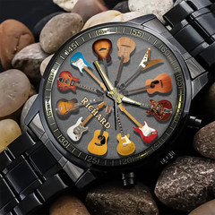 Personalized rock arround theguitar watch for music lovers
