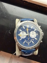 Jacques Lemans Liverpool 1-1756C Chronograph Blue Leather 48mm