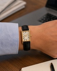 😍 RUNS GREAT! Clean Neo Vintage 1990s TIMEX Quartz 19mm Tank Watch New Strap 😍