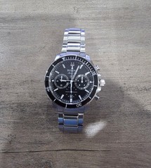 Bulova Marine Star 96B272 Chronograph Black Dial Stainless Steel Men’s Watch