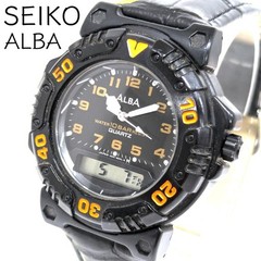 Seiko ALBA V041-604L Ana Digi Quartz Watch Black 10BAR