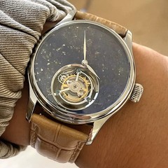 100% Tourbillon Watch Men’s Natural Stone Dial Sapphire Watch Mechanical
