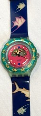 SWATCH WATCH Happy Fish Scuba SDN101 1991 New w/ Box and Papers (visible coil)