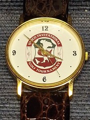 Image Watches Inc. California Gold-Toned Unico Invitational Golf Brown Strap