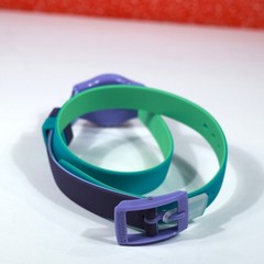 New Swatch Swiss LV117 Fun In Blue Wrap Around 25MM Green Blue Purple Reversible
