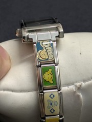 Claire’s CUTE Silver Toned Watch WITH CHARMS 6.1″ Metal Expansion Band NEW Btry
