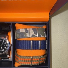 G.H. Bass & Co. Watch Brushed Nickel Multi Colored-new battery needed