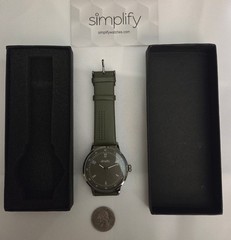 Simplify Watch 5100 Leather Band Watch Satin finished metal case Quartz movement