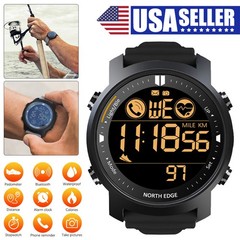 Smart Sports Metal Watch Heart Rate Monitor Waterproof Swimming Bluetooth Watch
