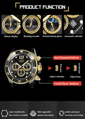 LIGE Men Watch Chronograph Stainless Steel Wristwatch for Business Males Watches