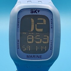 SKY MARINE Men’s Digital Wristwatch Touchscreen Chrono Backlight Works New Batt