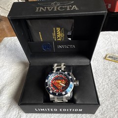 Invicta DC Comics Superman Limited Edition Automatic Sport Blue Red Metal Band