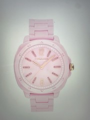 Coach Watch 38mm 14504482 Pink Ceramic Round Tonneau Shaped