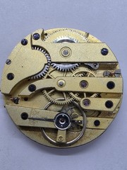 Vintage Pocket Watch Movement Cylinder Sub Second Hands Good Balance Main Spring