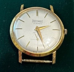 Precimax Swiss 17 Jewels 7081 Incabloc Mechanical Watch Works !
