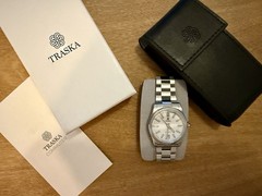 Traska Commuter Automatic 36mm White Dial Steel Bracelet Box Papers